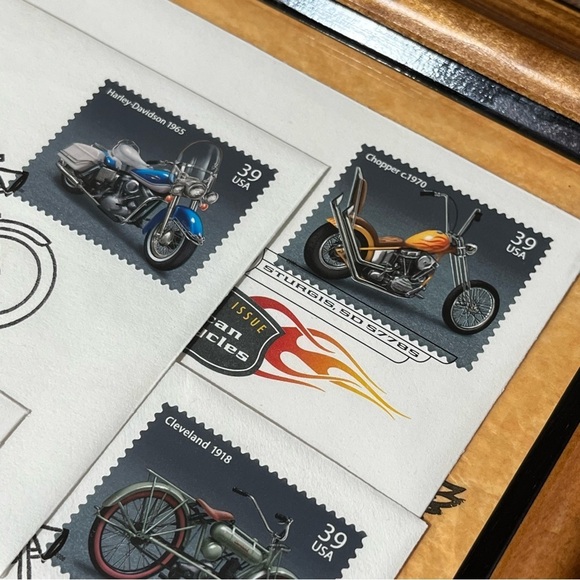 Framed Stamps 2006 Sturgis SD First Day of Issue American Motorcycle Harley‎ NEW - Picture 12 of 14